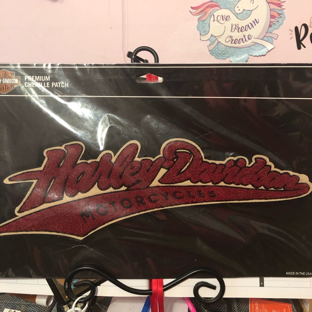 Harley-Davidson logo baseball font premium chenille and embroidery patch 2009